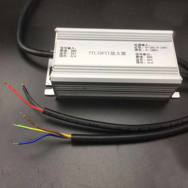 SPI TTL Waterproof Signal Amplifier, 1 to 1 DC12V-24V Input For Addressable LED Strips SPI TTL Waterproof Signal Amplifier, 1 to 1 DC12V-24V Input For Addressable LED Strips